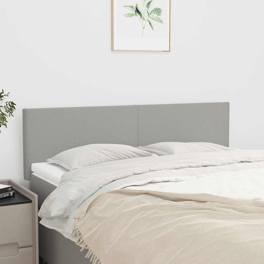 Vidaxl hoofdborden 2 st 72x5x78 88 cm stof lichtgrijs
