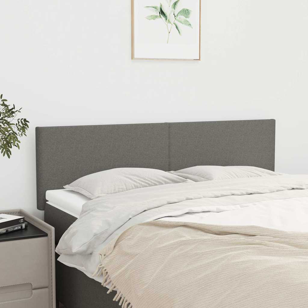 Vidaxl hoofdborden 2 st 72x5x78 88 cm stof donkergrijs
