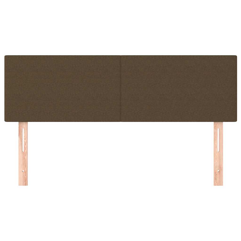 Vidaxl hoofdborden 2 st 72x5x78 88 cm stof donkerbruin