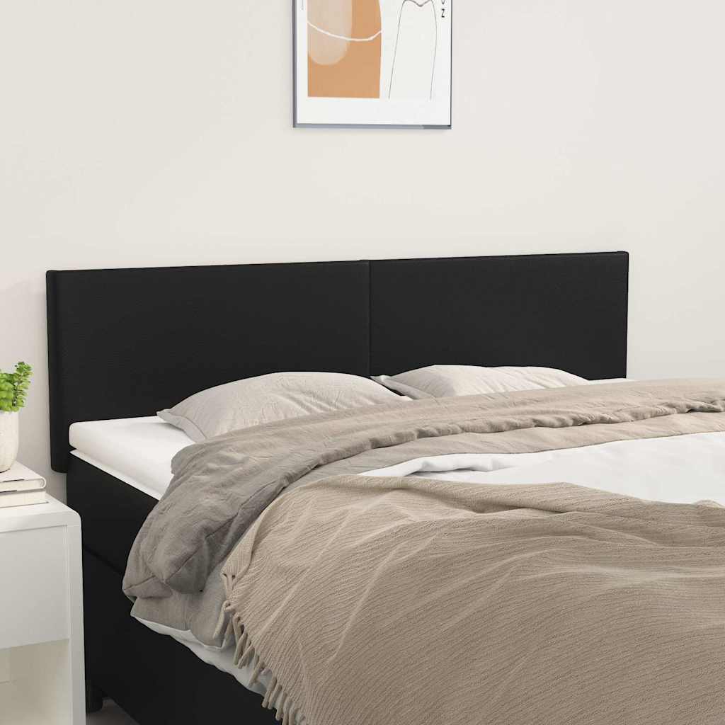 Vidaxl hoofdbordem 2 st 72x5x78 88 cm kunstleer zwart