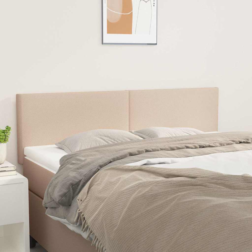 Vidaxl hoofdborden 2 st 72x5x78 88 cm kunstleer cappuccinokleurig
