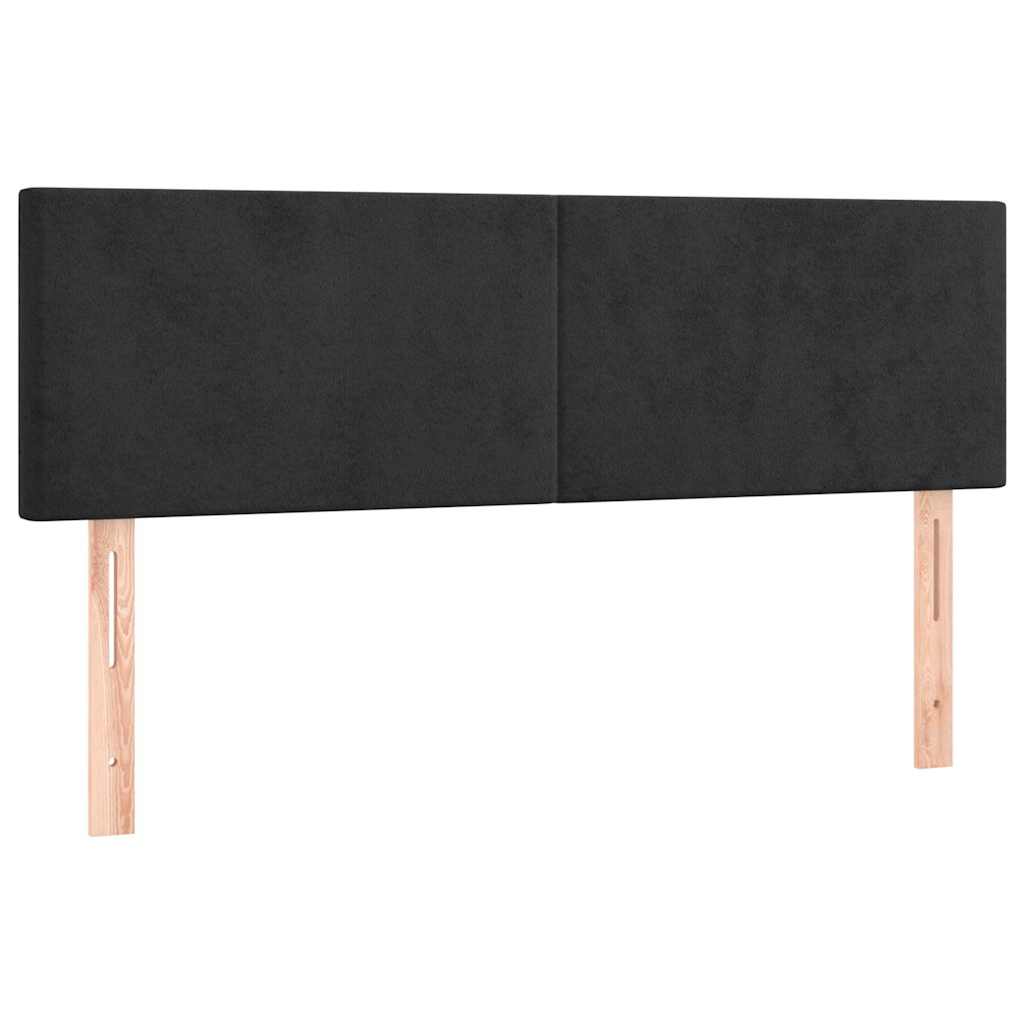 Vidaxl hoofdborden 2 st 72x5x78 88 cm fluweel zwart
