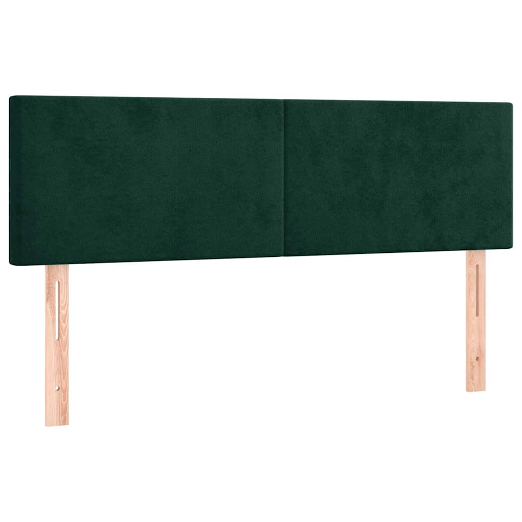 Vidaxl hoofdborden 2 st 72x5x78 88 cm fluweel donkergroen