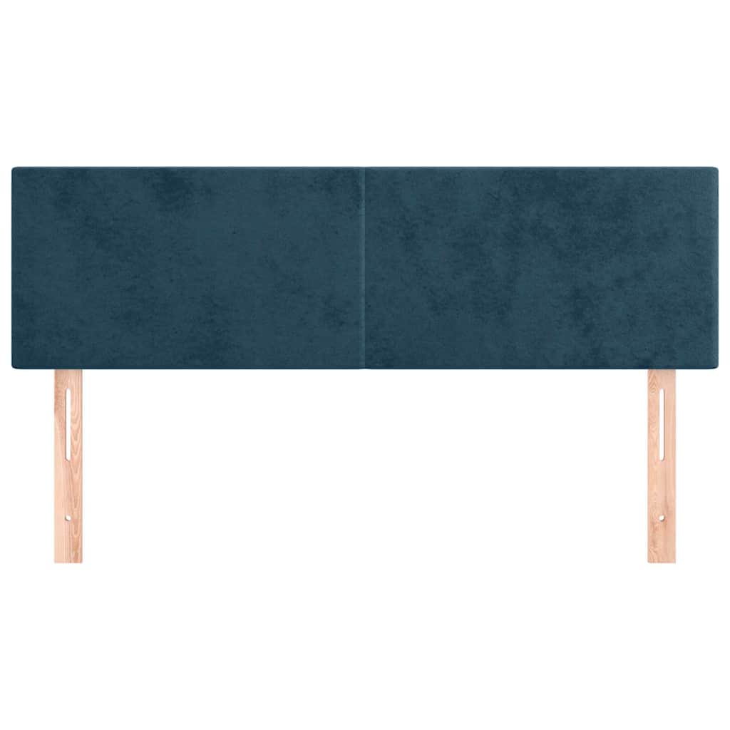 Vidaxl hoofdborden 2 st 72x5x78 88 cm fluweel donkerblauw