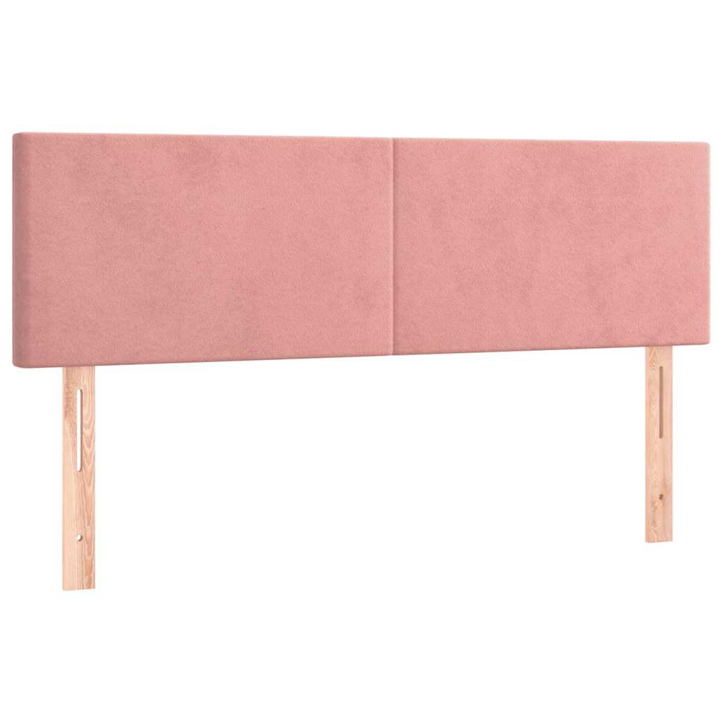 Vidaxl hoofdborden 2 st 72x5x78 88 cm fluweel roze