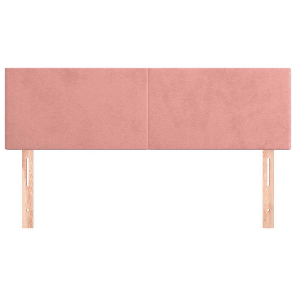 Vidaxl hoofdborden 2 st 72x5x78 88 cm fluweel roze