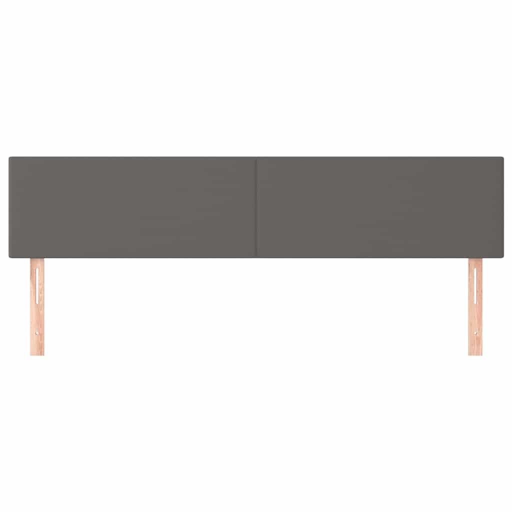Vidaxl hoofdborden 2 st 80x5x78 88 cm kunstleer grijs