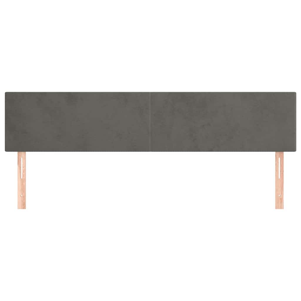 Vidaxl hoofdborden 2 st 80x5x78 88 cm fluweel donkergrijs