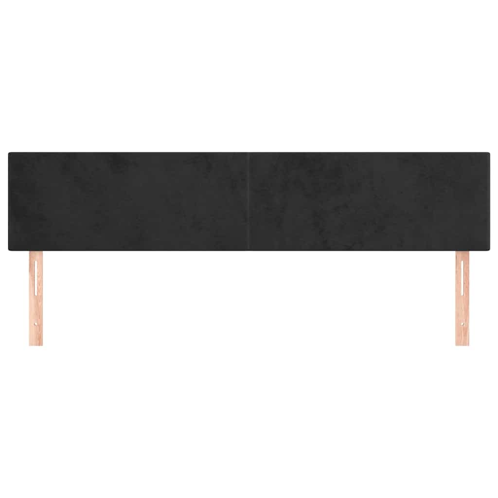 Vidaxl hoofdborden 2 st 80x5x78 88 cm fluweel zwart