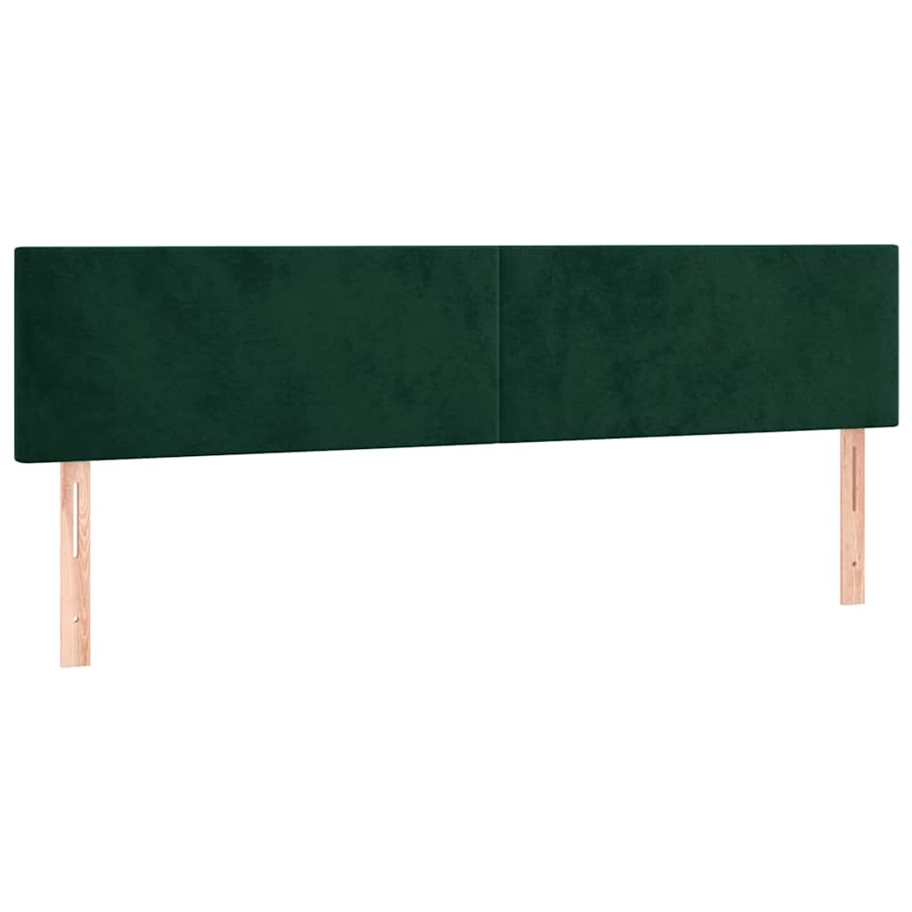 Vidaxl hoofdborden 2 st 80x5x78 88 cm fluweel donkergroen