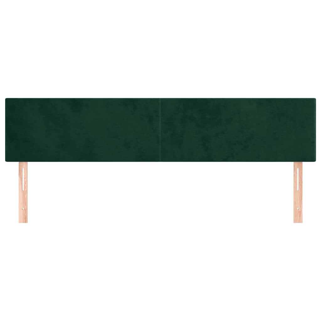 Vidaxl hoofdborden 2 st 80x5x78 88 cm fluweel donkergroen