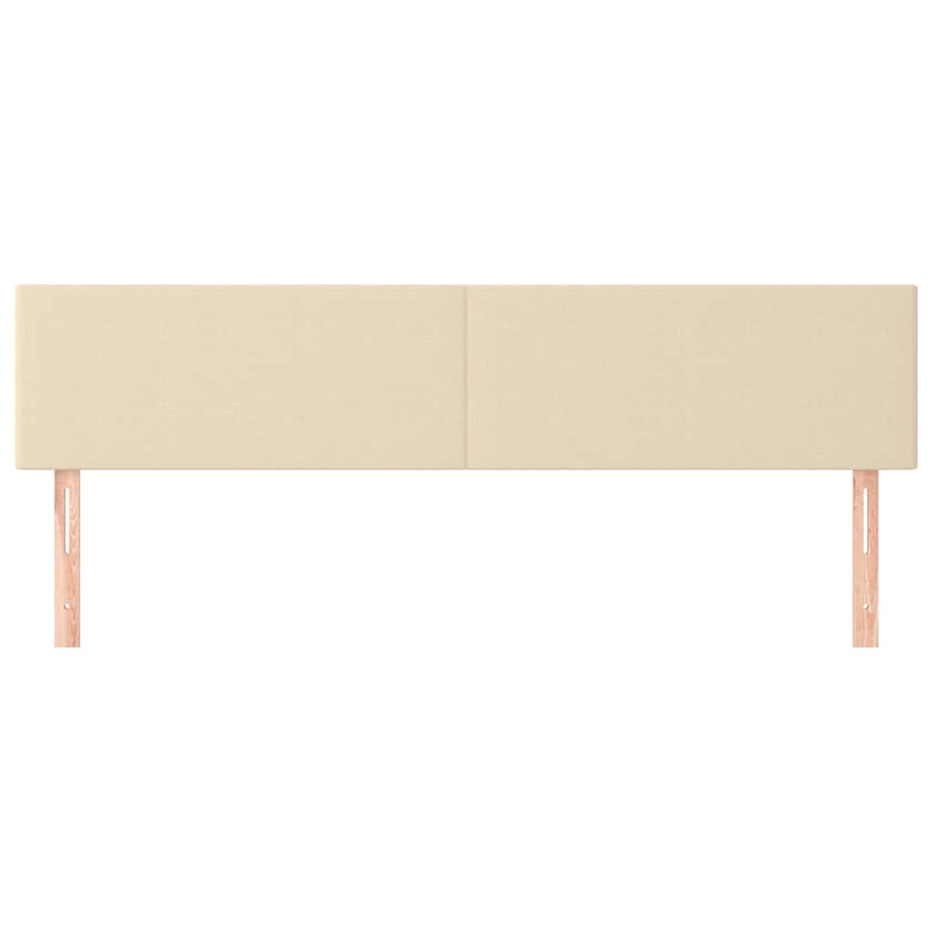 Vidaxl hoofdborden 2 st 100x5x78 88 cm stof crèmekleurig