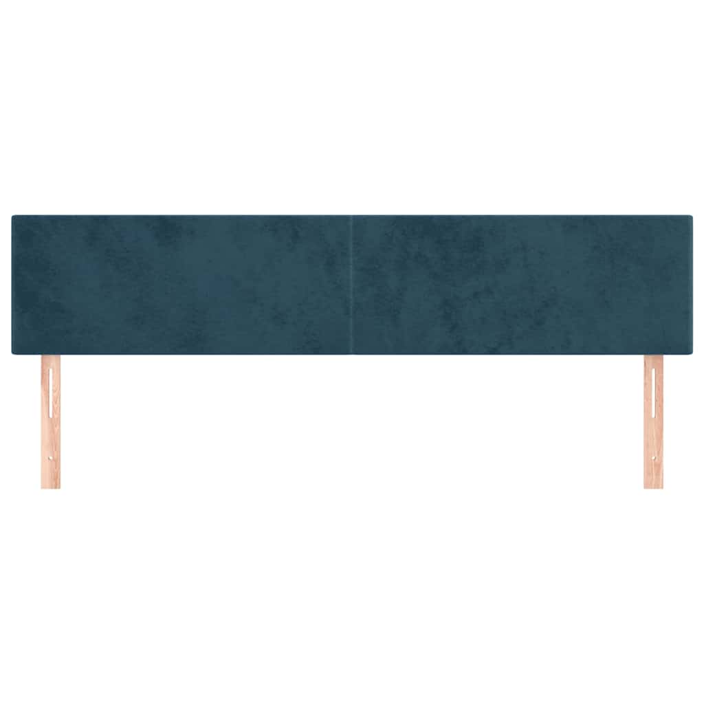 Vidaxl hoofdborden 2 st 100x5x78 88 cm fluweel donkerblauw