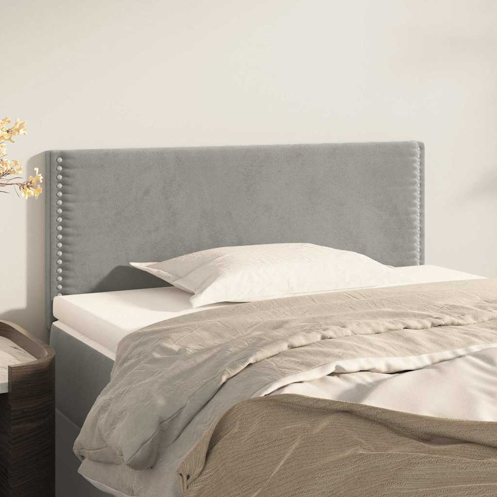 Vidaxl hoofdbord 80x5x78 88 cm fluweel lichtgrijs