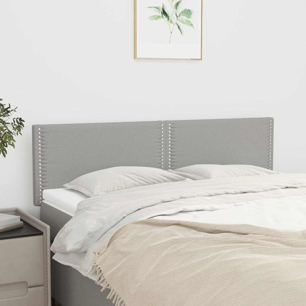 Vidaxl hoofdborden 2 st 72x5x78 88 cm stof lichtgrijs