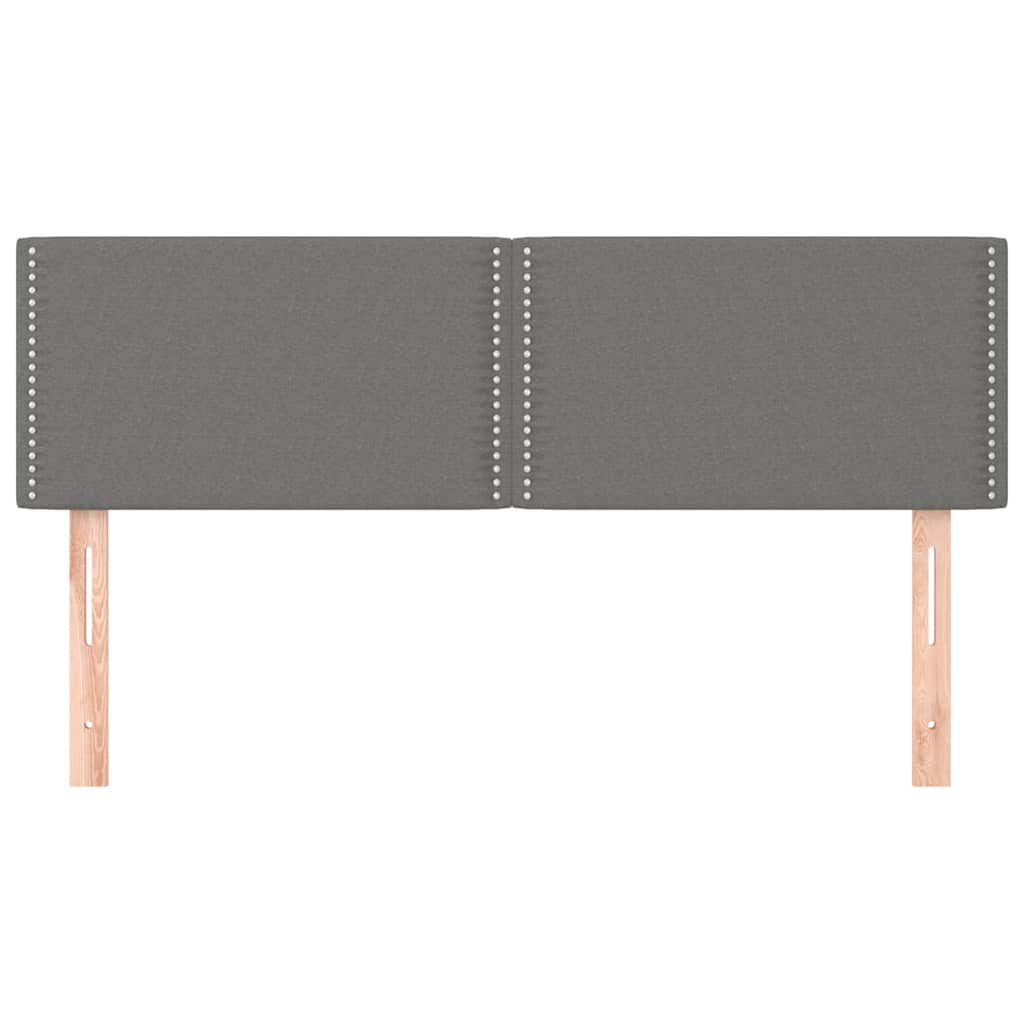 Vidaxl hoofdborden 2 st 72x5x78 88 cm stof donkergrijs