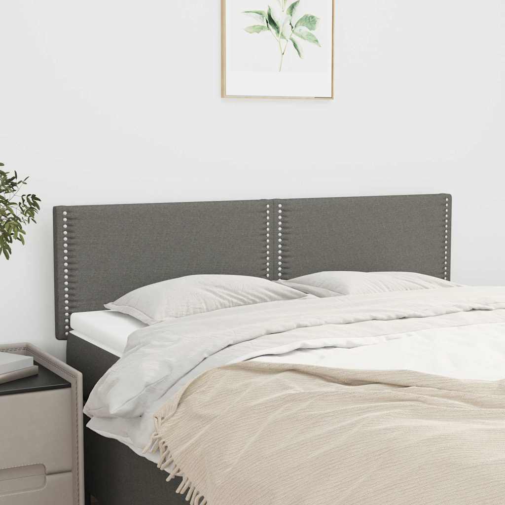 Vidaxl hoofdborden 2 st 72x5x78 88 cm stof donkergrijs