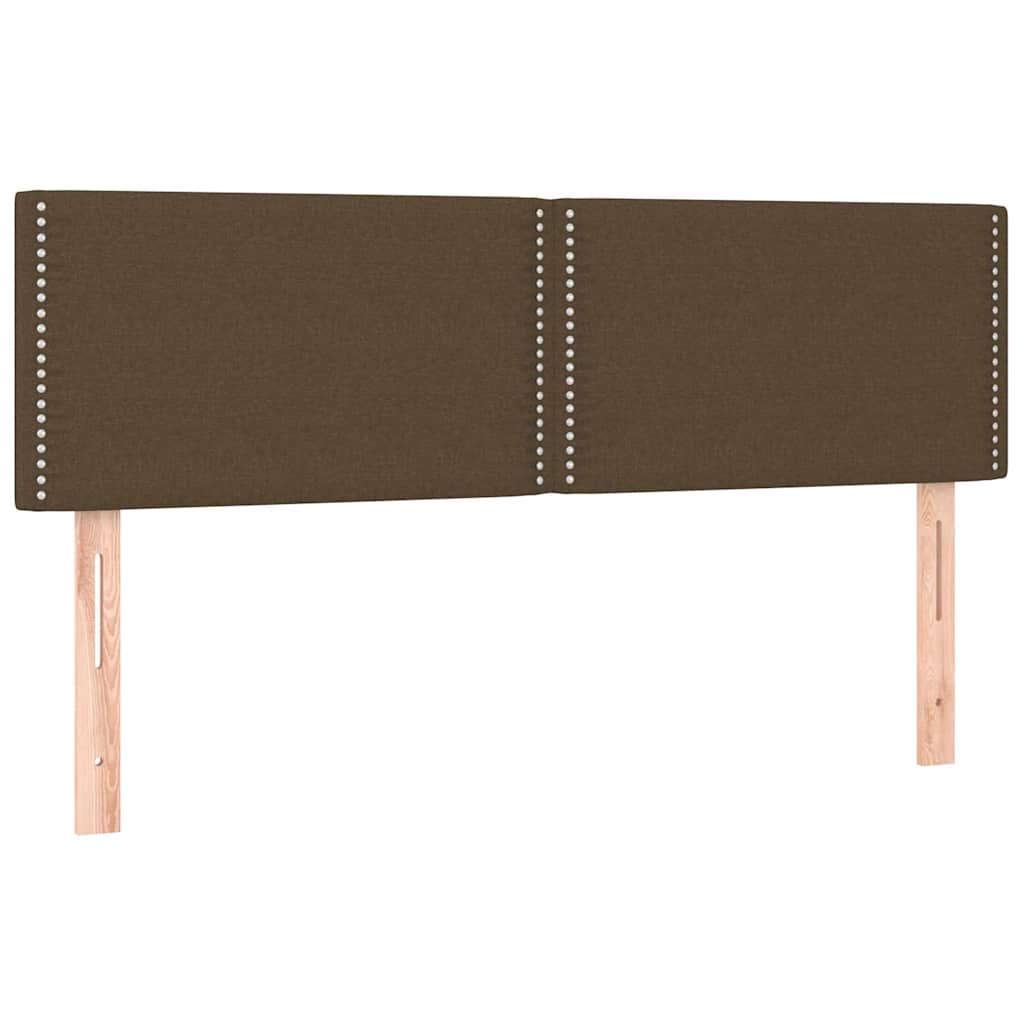 Vidaxl hoofdborden 2 st 72x5x78 88 cm stof donkerbruin