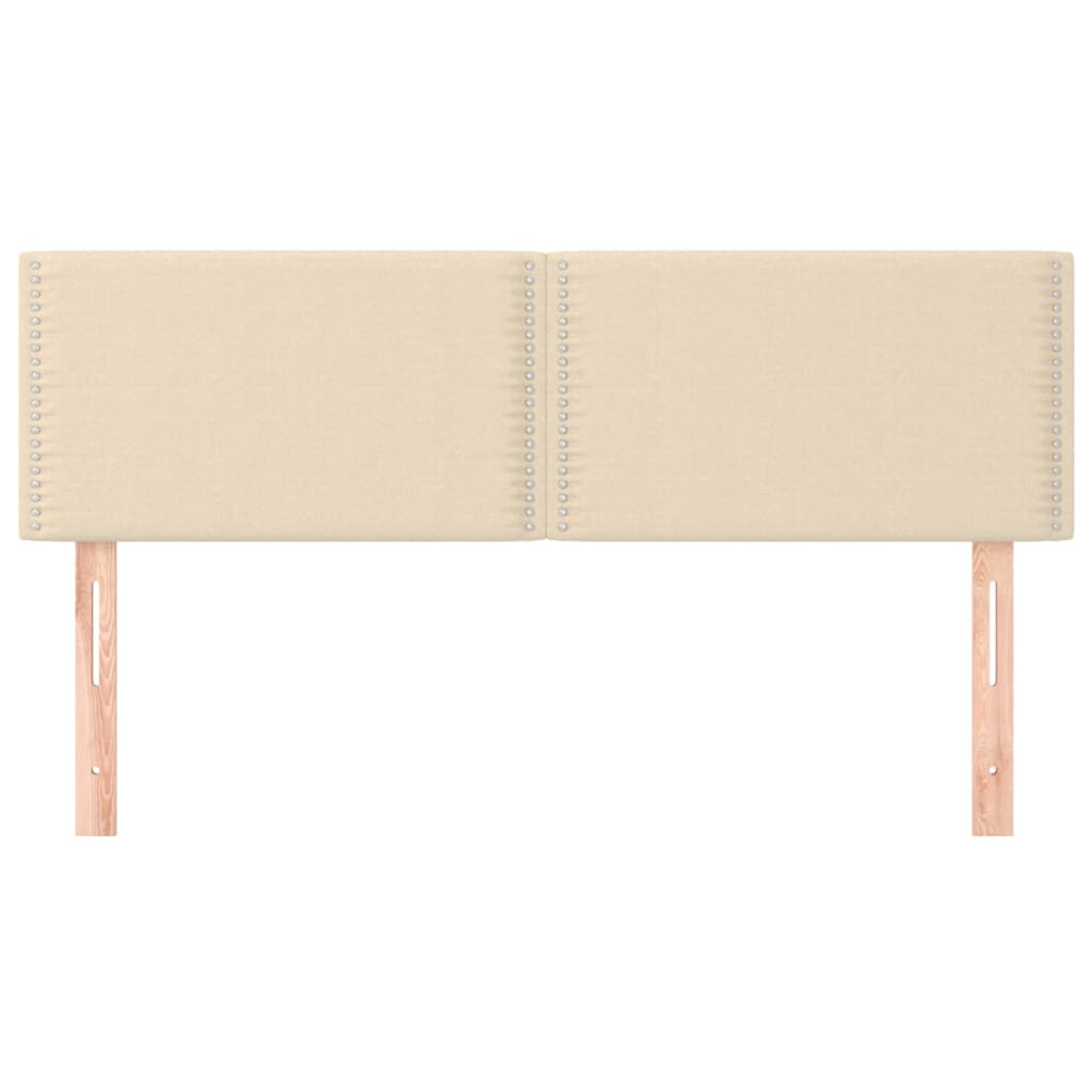 Vidaxl hoofdborden 2 st 72x5x78 88 cm stof crèmekleurig