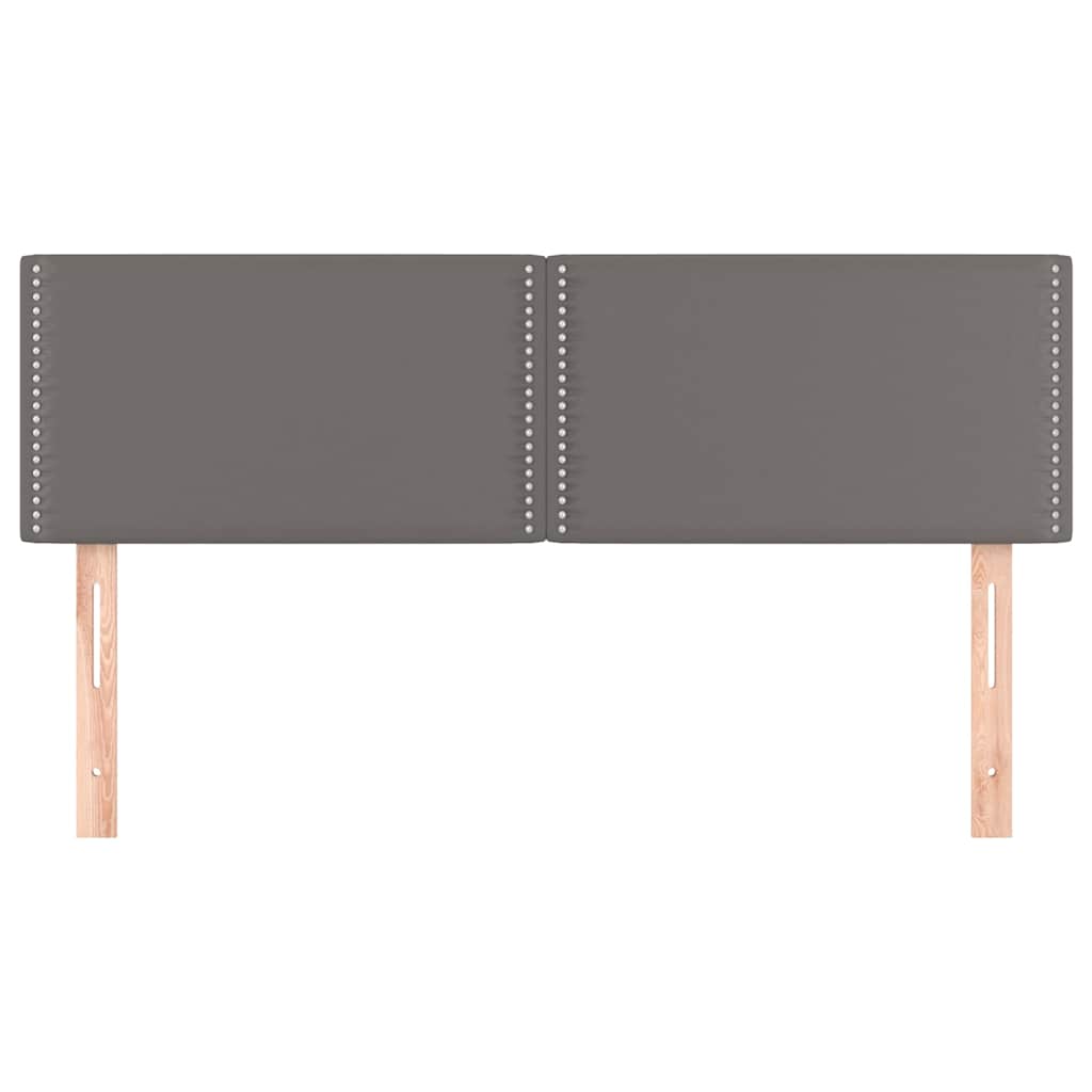 Vidaxl hoofdborden 2 st 72x5x78 88 cm kunstleer grijs