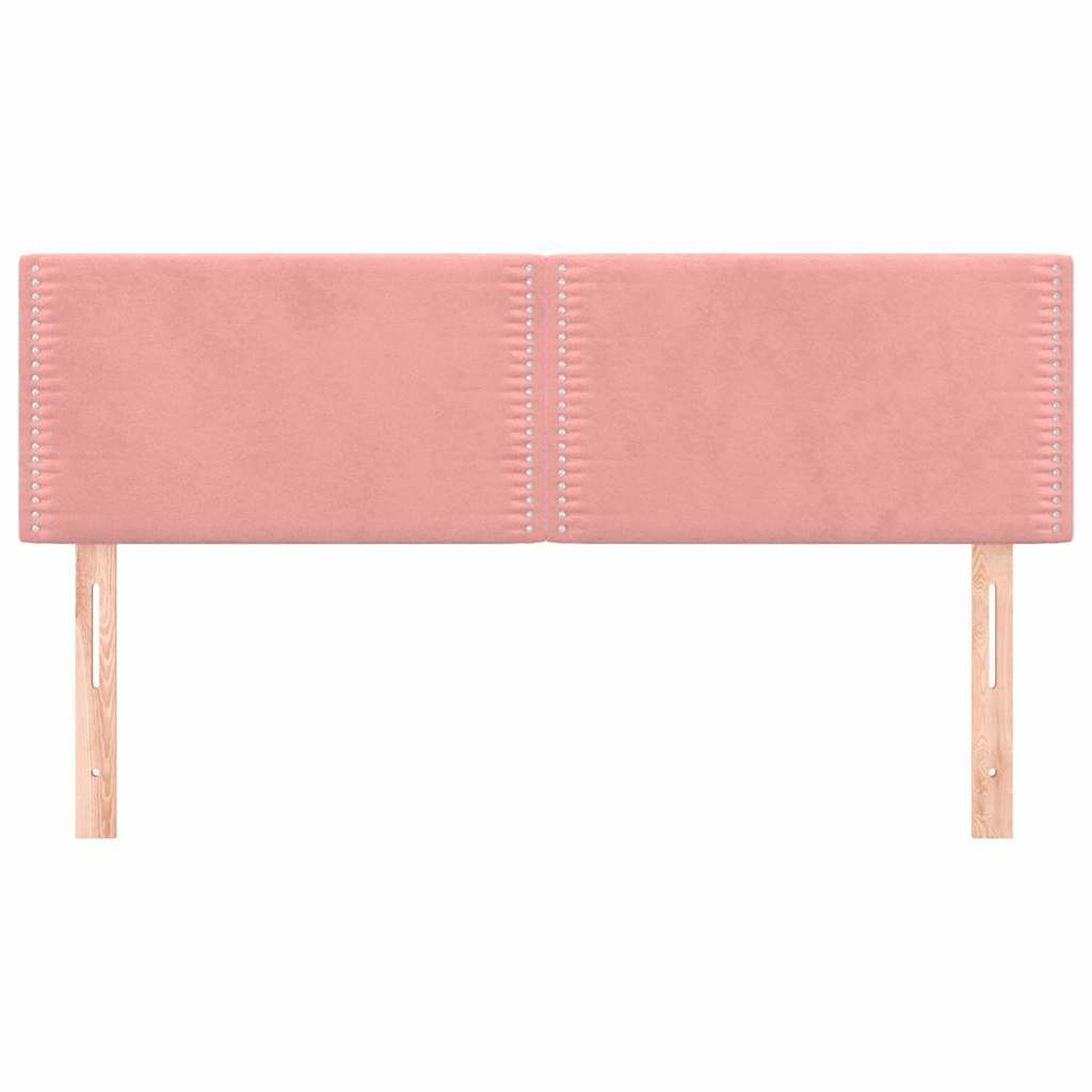 Vidaxl hoofdborden 2 st 72x5x78 88 cm fluweel roze
