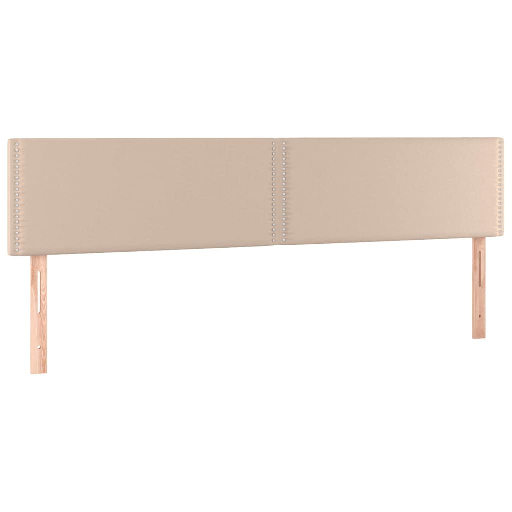 Vidaxl hoofdborden 2 st 80x5x78 88 cm kunstleer cappuccinokleurig
