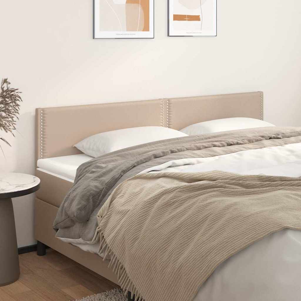 Vidaxl hoofdborden 2 st 80x5x78 88 cm kunstleer cappuccinokleurig