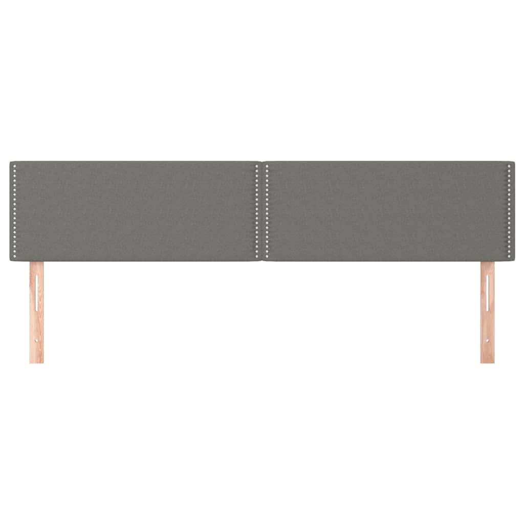 Vidaxl hoofdborden 2 st 90x5x78 88 cm stof donkergrijs