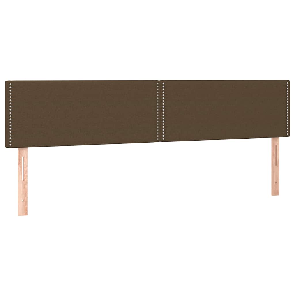Vidaxl hoofdborden 2 st 90x5x78 88 cm stof donkerbruin