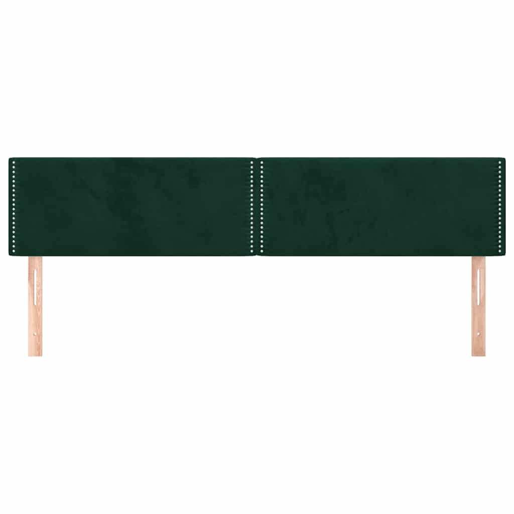 Vidaxl hoofdborden 2 st 90x5x78 88 cm fluweel donkergroen