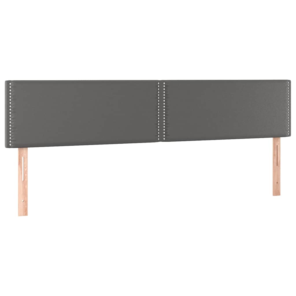 Vidaxl hoofdborden 2 st 100x5x78 88 cm kunstleer grijs