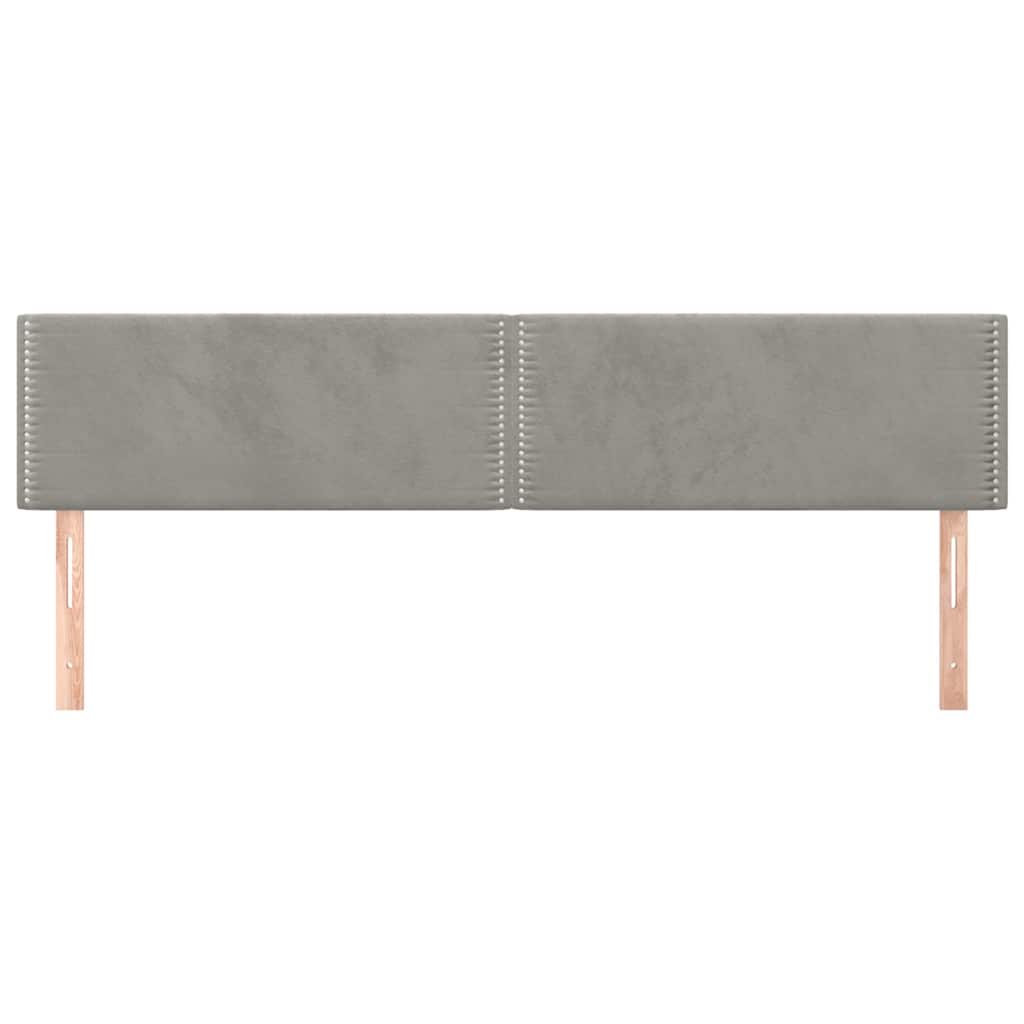 Vidaxl hoofdborden 2 st 100 x 5 x 78 88 cm fluweel lichtgrijs