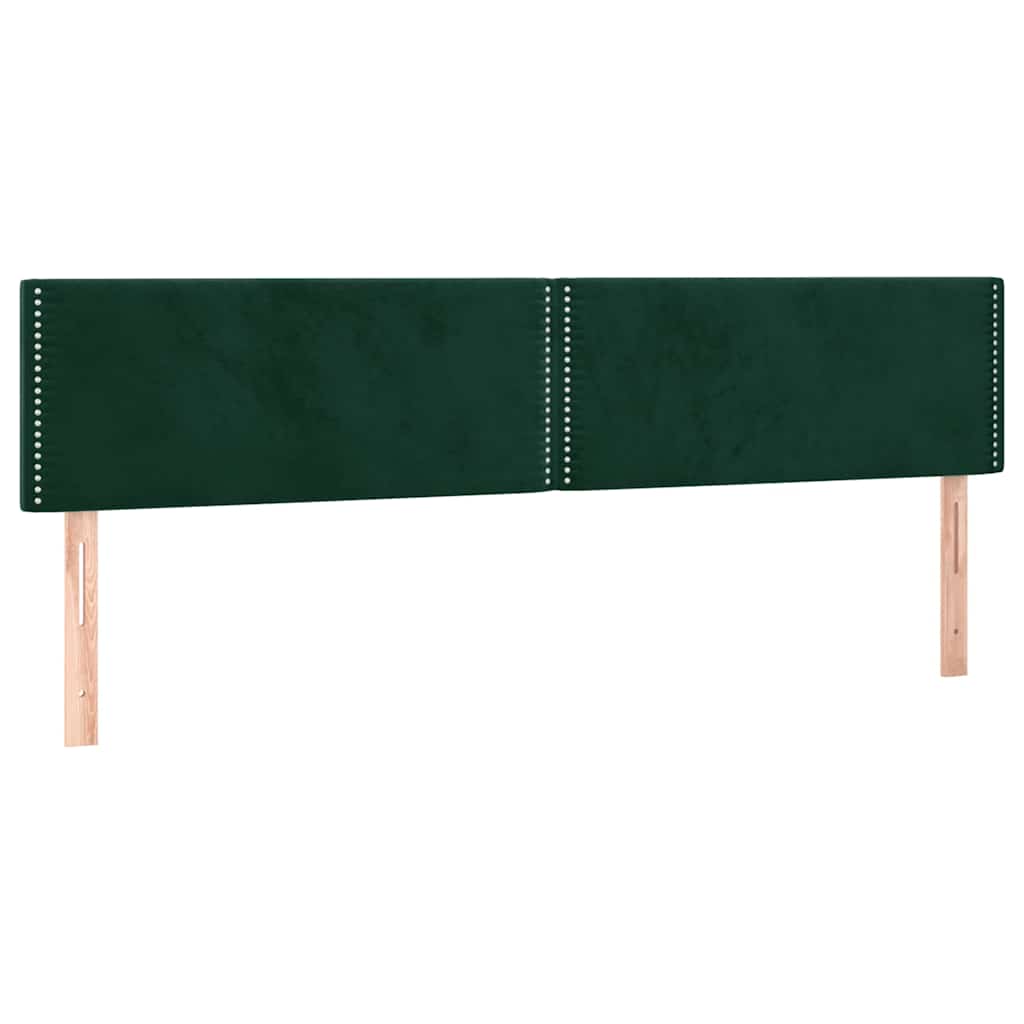 Vidaxl hoofdborden 2 st 100x5x78 88 cm fluweel donkergroen
