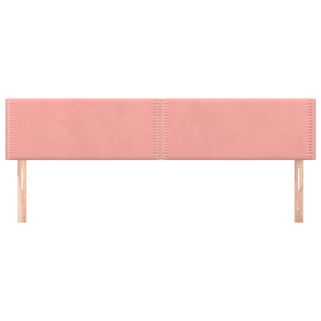 Vidaxl hoofdborden 2 st 100x5x78 88 cm fluweel roze