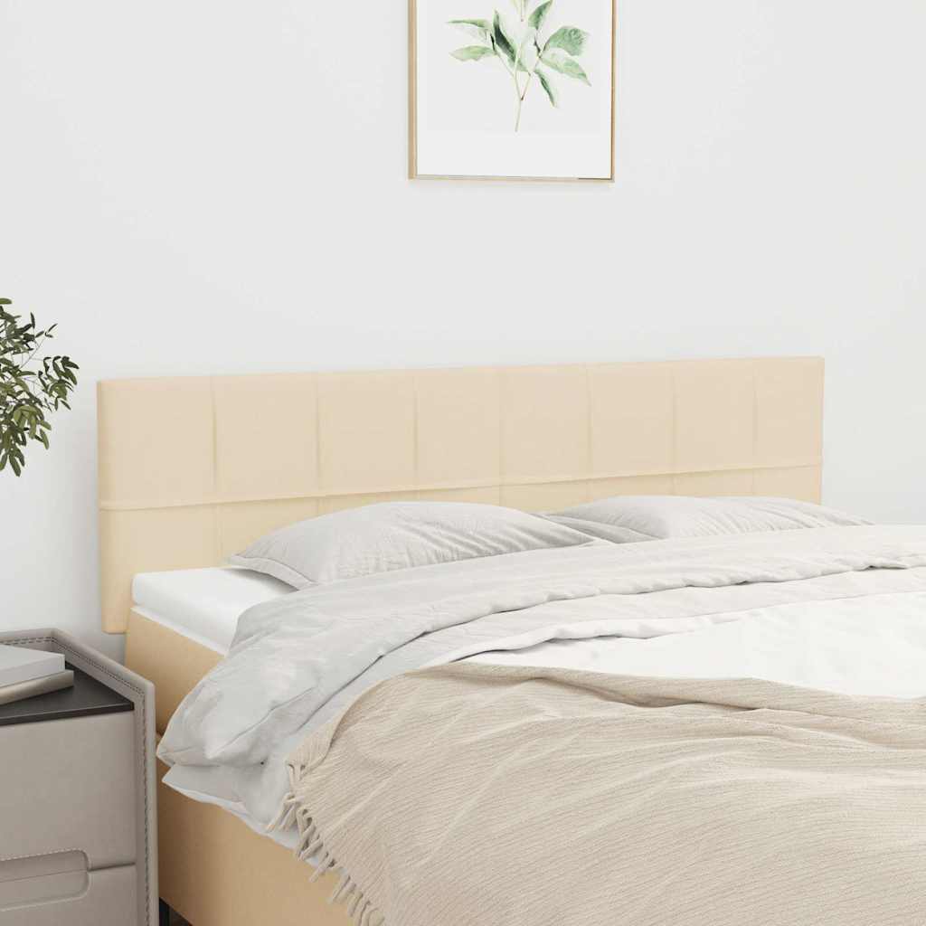Vidaxl hoofdborden 2 st 72x5x78 88 cm stof crèmekleurig
