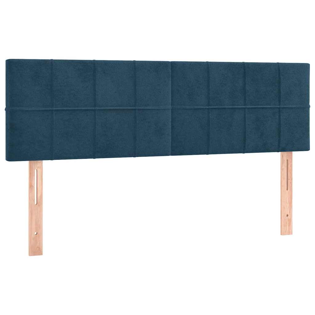 Vidaxl hoofdborden 2 st 72x5x78 88 cm fluweel donkerblauw