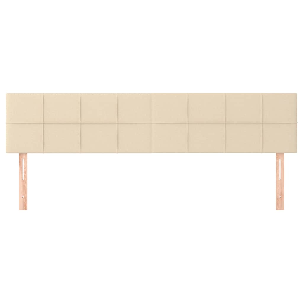 Vidaxl hoofdborden 2 st 80x5x78 88 cm stof crèmekleurig