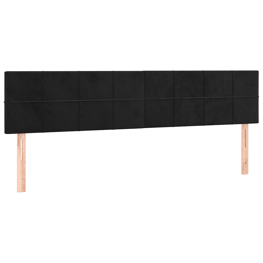 Vidaxl hoofdborden 2 st 80x5x78 88 cm fluweel zwart