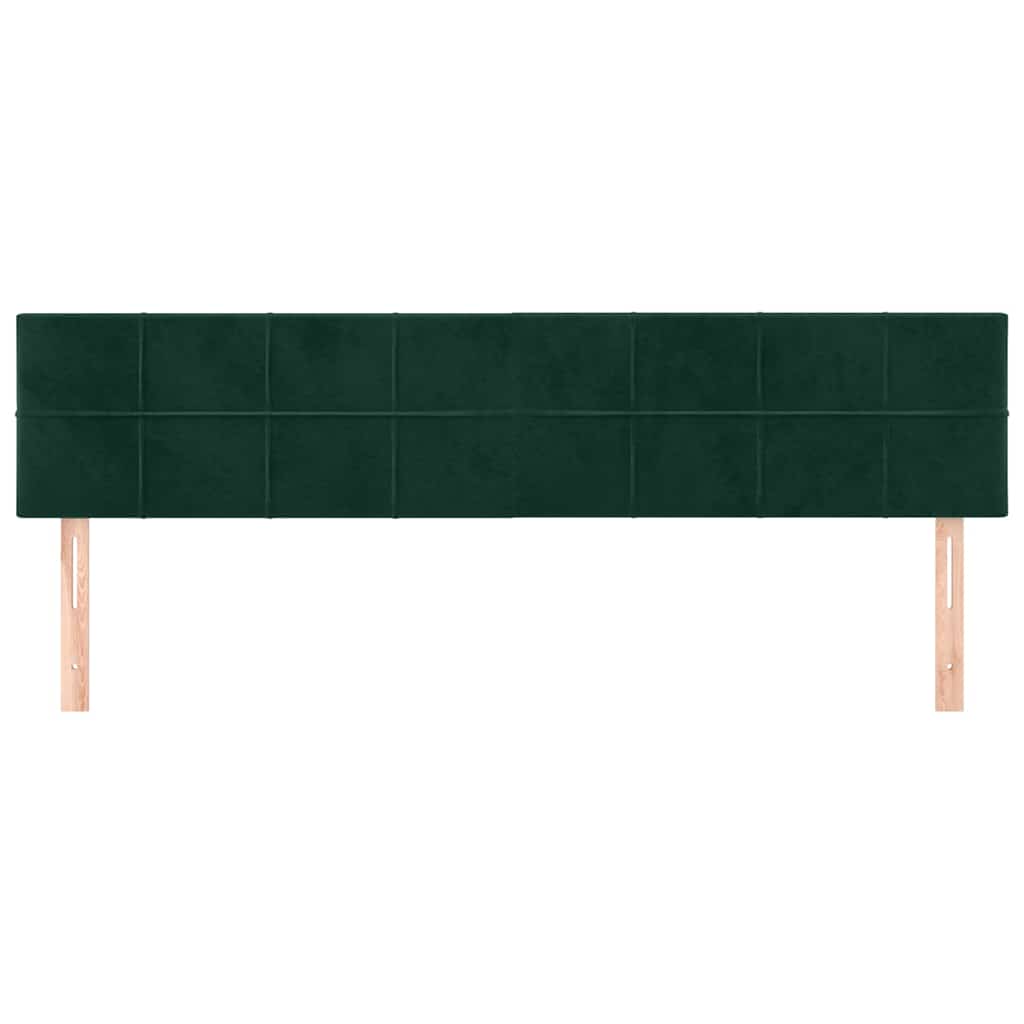 Vidaxl hoofdborden 2 st 80x5x78 88 cm fluweel donkergroen