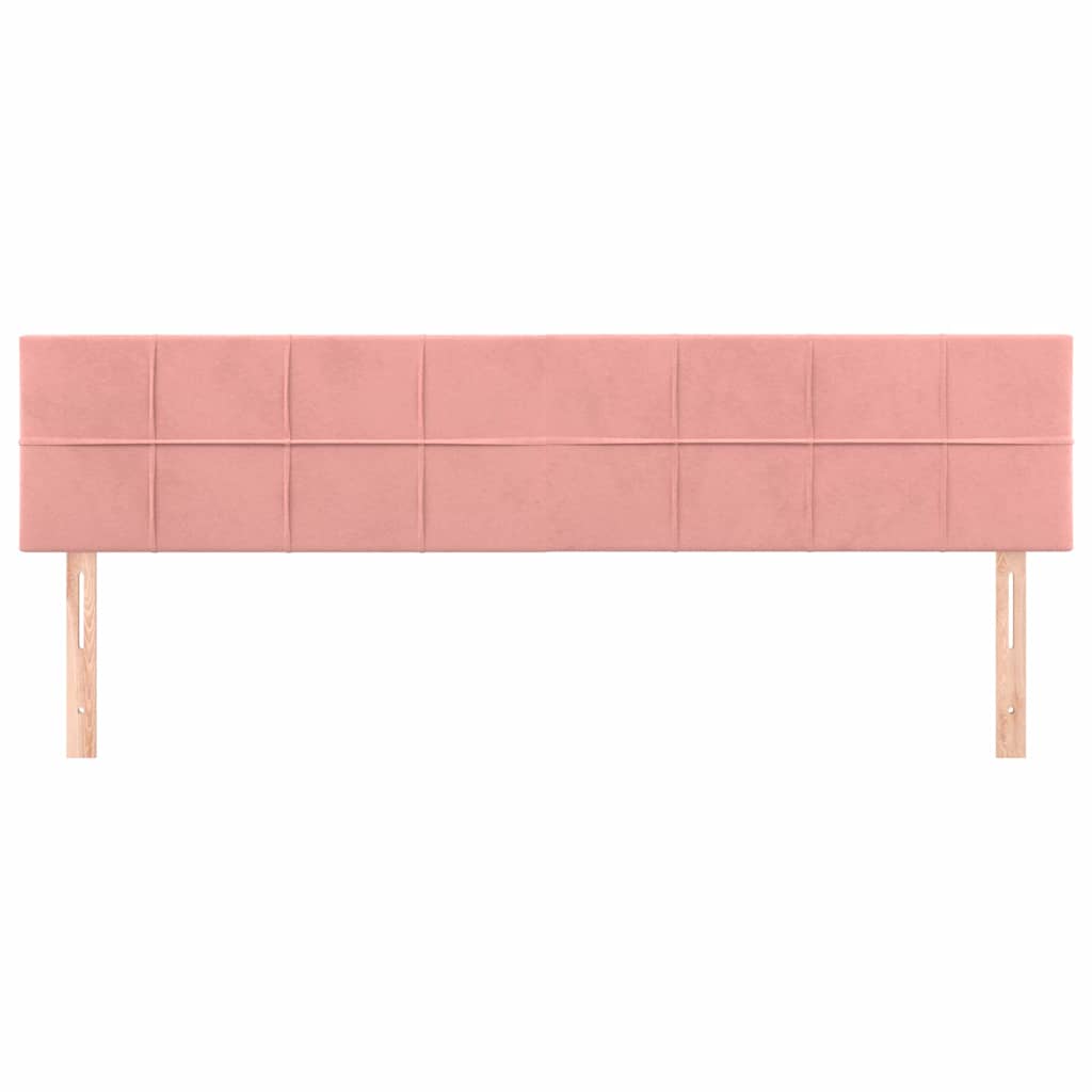 Vidaxl hoofdborden 2 st 80x5x78 88 cm fluweel roze