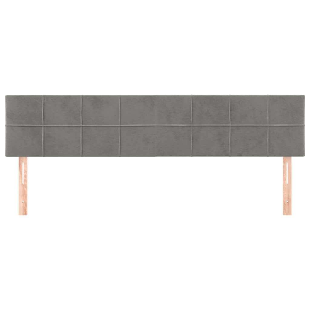 Vidaxl hoofdborden 2 st 90x5x78 88 cm fluweel lichtgrijs