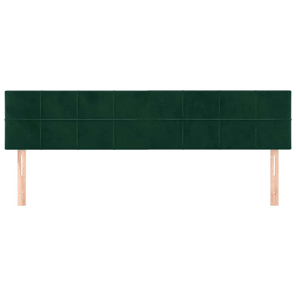 Vidaxl hoofdborden 2 st 90x5x78 88 cm fluweel donkergroen