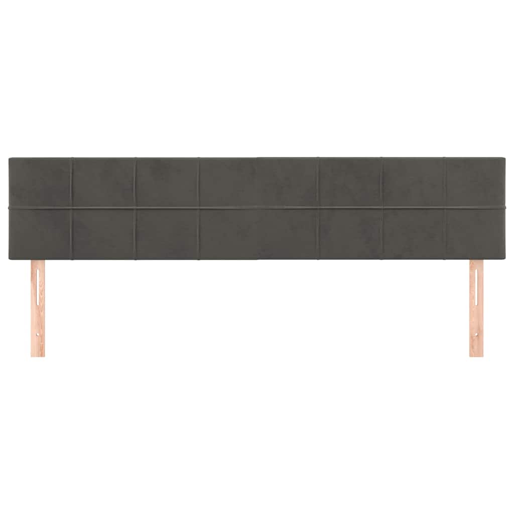Vidaxl hoofdborden 2 st 100x5x78 88 cm fluweel donkergrijs