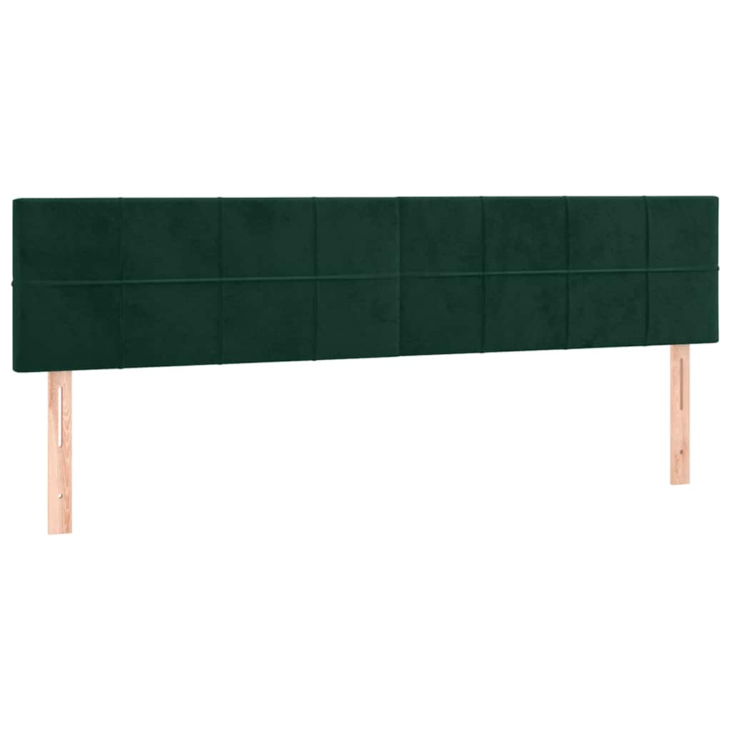 Vidaxl hoofdborden 2 st 100x5x78 88 cm fluweel donkergroen