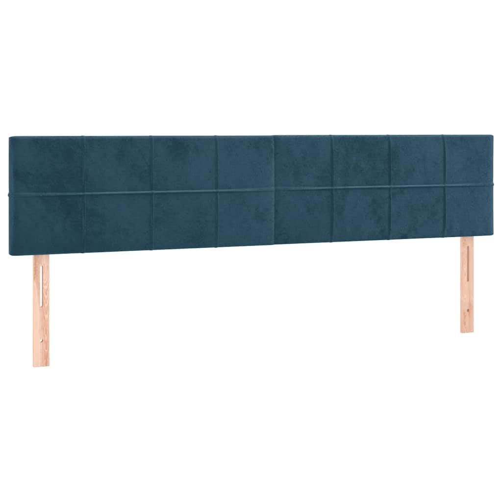 Vidaxl hoofdborden 2 st 100x5x78 88 cm fluweel donkerblauw
