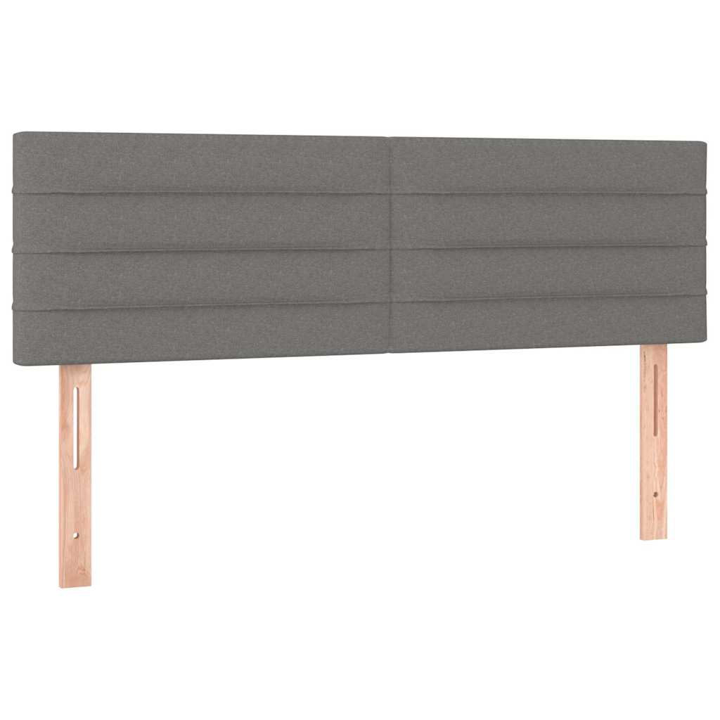 Vidaxl hoofdborden 2 st 72x5x78 88 cm stof donkergrijs