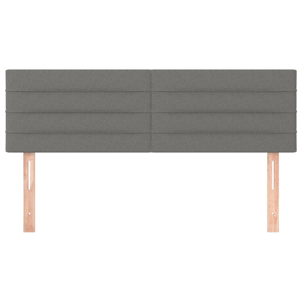 Vidaxl hoofdborden 2 st 72x5x78 88 cm stof donkergrijs