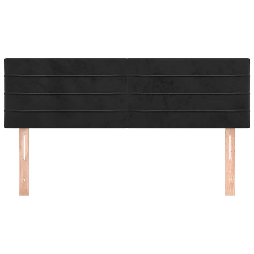 Vidaxl hoofdborden 2 st 72x5x78 88 cm fluweel zwart