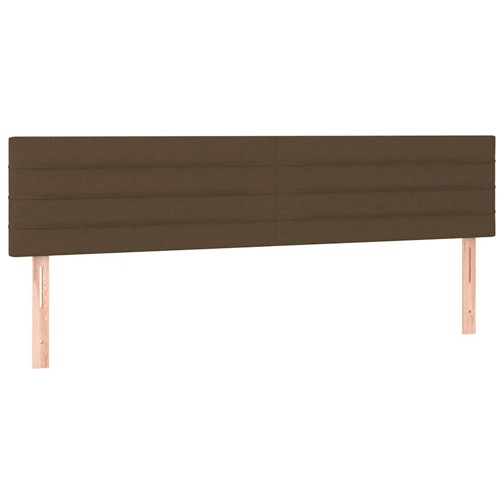 Vidaxl hoofdborden 2 st 90x5x78 88 cm stof donkerbruin