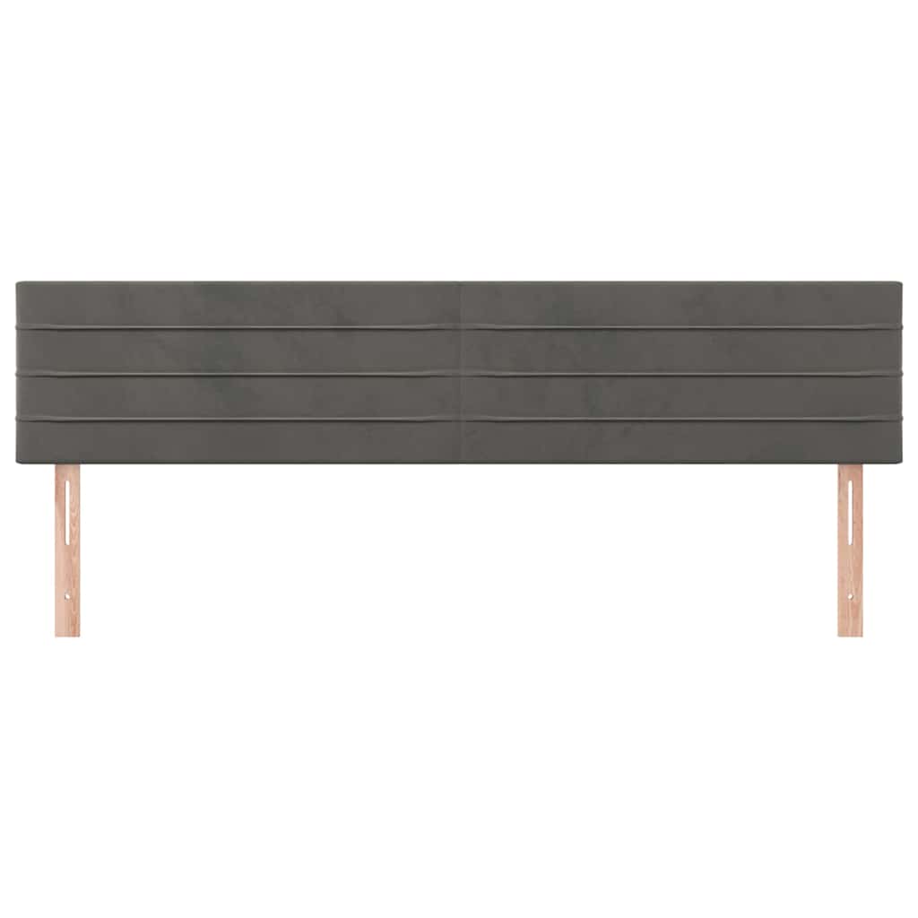 Vidaxl hoofdborden 2 st 90x5x78 88 cm fluweel donkergrijs